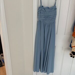 Petal & Pup Strapless Blue Dress